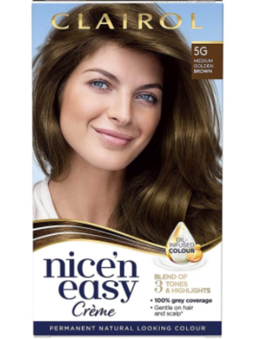 2 Clairol Nice'n Easy Permanent Hair Dye, 5G